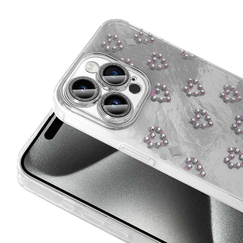Apple iPhone 15 Pro Case Camera Protection Figured Zore Ponti Silicone Cover - 13