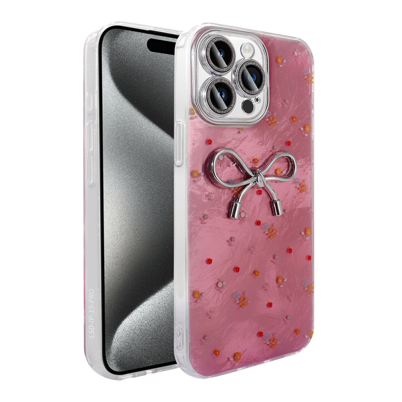Apple iPhone 15 Pro Case Camera Protection Figured Zore Ponti Silicone Cover - 3