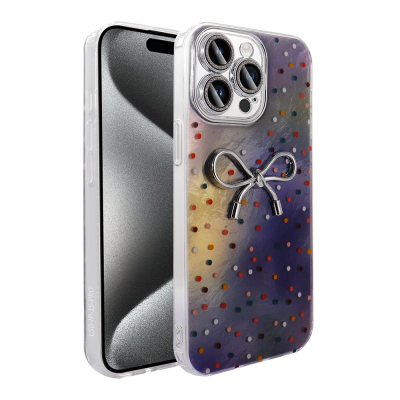 Apple iPhone 15 Pro Case Camera Protection Figured Zore Ponti Silicone Cover - 2