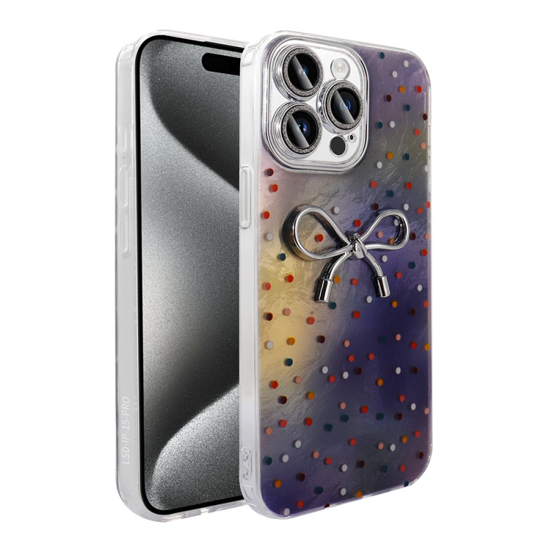 Apple iPhone 15 Pro Case Camera Protection Figured Zore Ponti Silicone Cover - 2