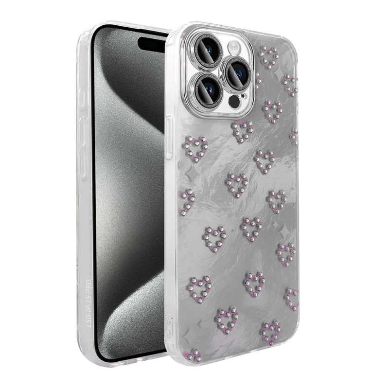 Apple iPhone 15 Pro Case Camera Protection Figured Zore Ponti Silicone Cover - 4
