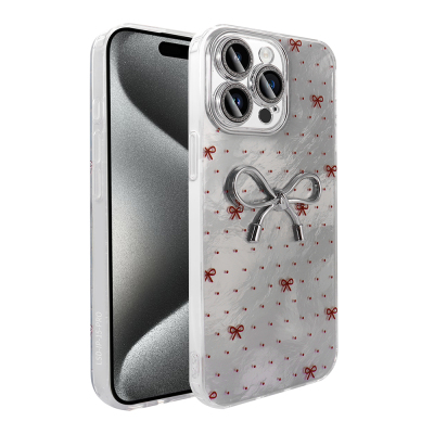 Apple iPhone 15 Pro Case Camera Protection Figured Zore Ponti Silicone Cover - 5