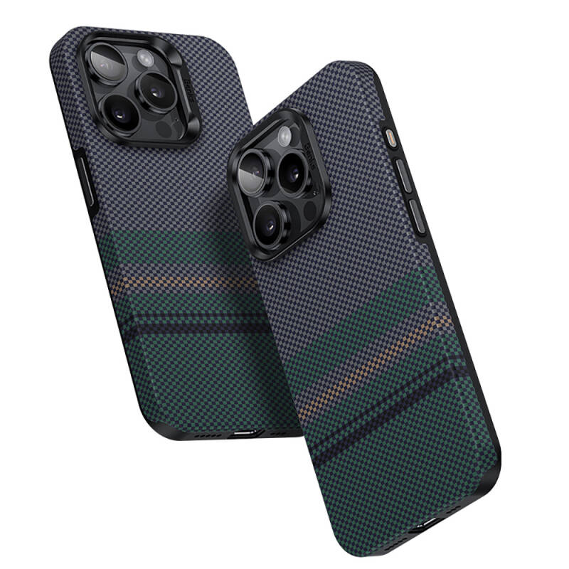 Apple iPhone 15 Pro Case Carbon Fiber Design Magsafe Charging Feature Benks Aurora ArmorPro Kevlar Cover - 14