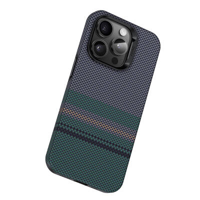 Apple iPhone 15 Pro Case Carbon Fiber Design Magsafe Charging Feature Benks Aurora ArmorPro Kevlar Cover - 2