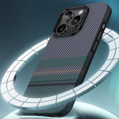 Apple iPhone 15 Pro Case Carbon Fiber Design Magsafe Charging Feature Benks Aurora ArmorPro Kevlar Cover - 10