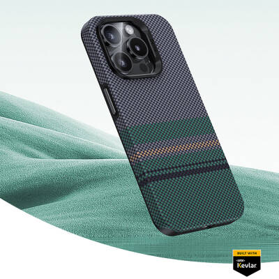 Apple iPhone 15 Pro Case Carbon Fiber Design Magsafe Charging Feature Benks Aurora ArmorPro Kevlar Cover - 13