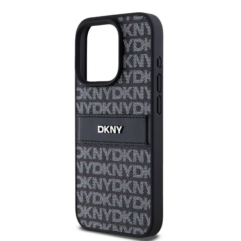 Apple iPhone 15 Pro Case DKNY Original Licensed 3D Written Repeat Texture Pattern Cover - 6