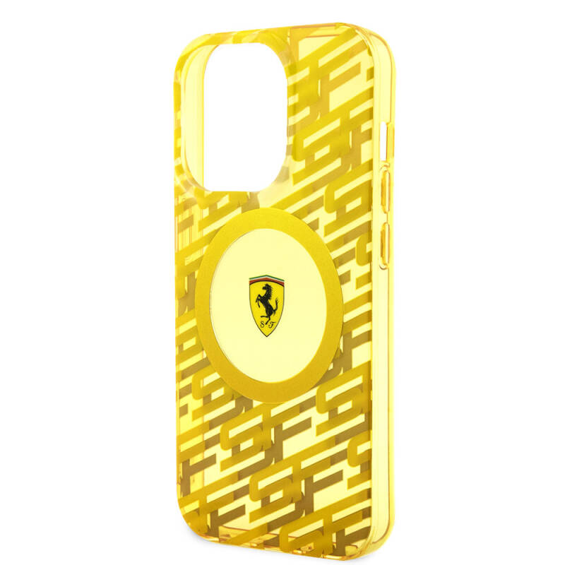 Apple iPhone 15 Pro Case Ferrari Original Licensed Magsafe Charging Feature Multi SF Cover - 15