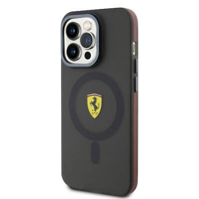 Apple iPhone 15 Pro Case Ferrari Original Licensed Magsafe Contrast Bumper Charge Feature Cover - 3