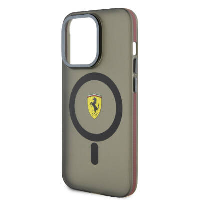 Apple iPhone 15 Pro Case Ferrari Original Licensed Magsafe Contrast Bumper Charge Feature Cover - 6