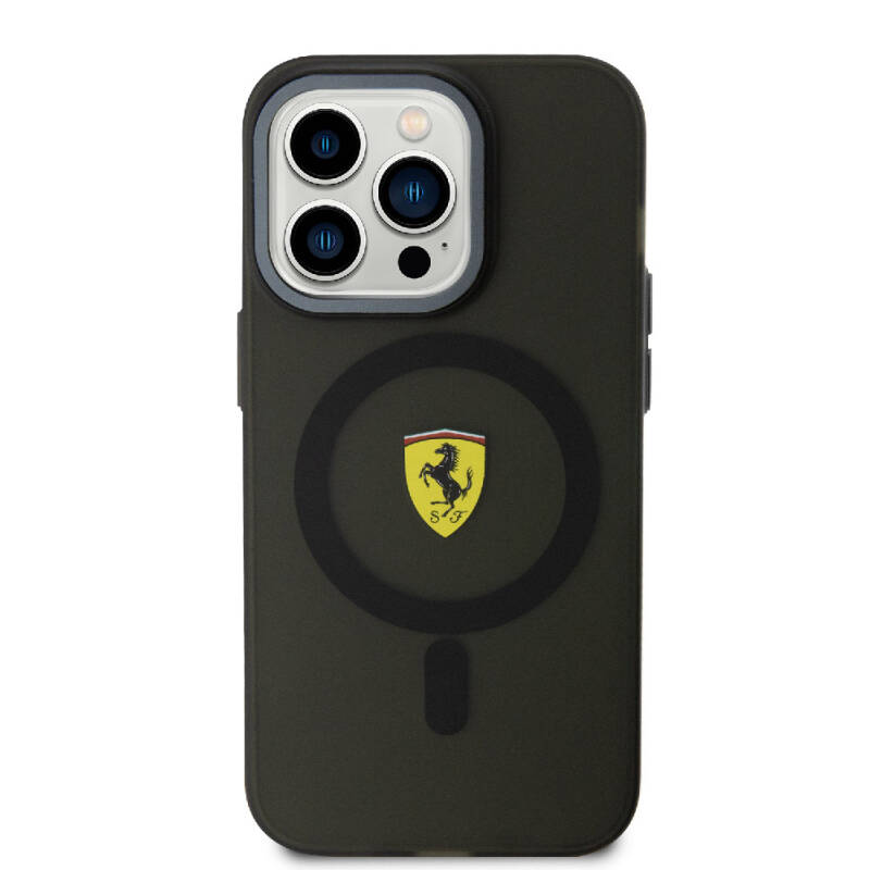 Apple iPhone 15 Pro Case Ferrari Original Licensed Magsafe Contrast Bumper Charge Feature Cover - 8