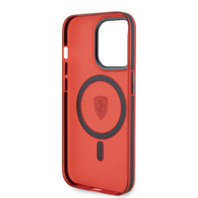 Apple iPhone 15 Pro Case Ferrari Original Licensed Magsafe Contrast Bumper Charge Feature Cover - 15