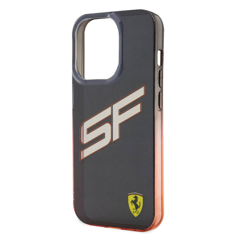 Apple iPhone 15 Pro Case Ferrari Original Licensed Transparent SF Written Color Transition Edges Cover - 6
