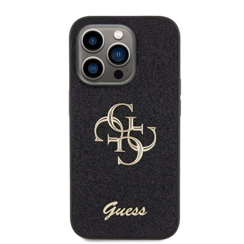 Apple iPhone 15 Pro Case Guess Original Licensed 4G Glitter Cover with Large Metal Logo - 4