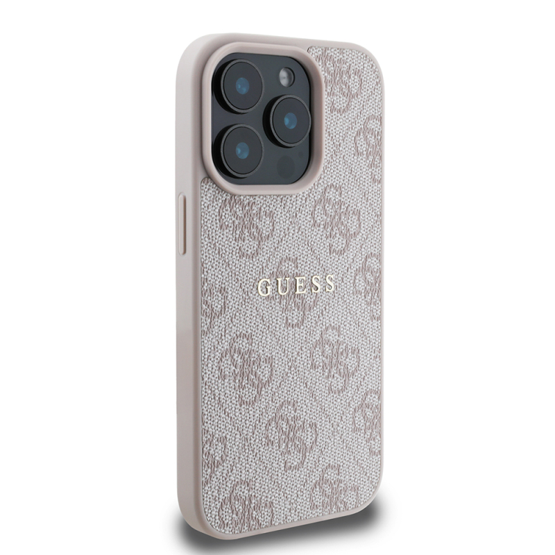 Apple iPhone 15 Pro Case Guess Original Licensed Magsafe Charging Featured 4G Pattern Text Logo Cover - 14