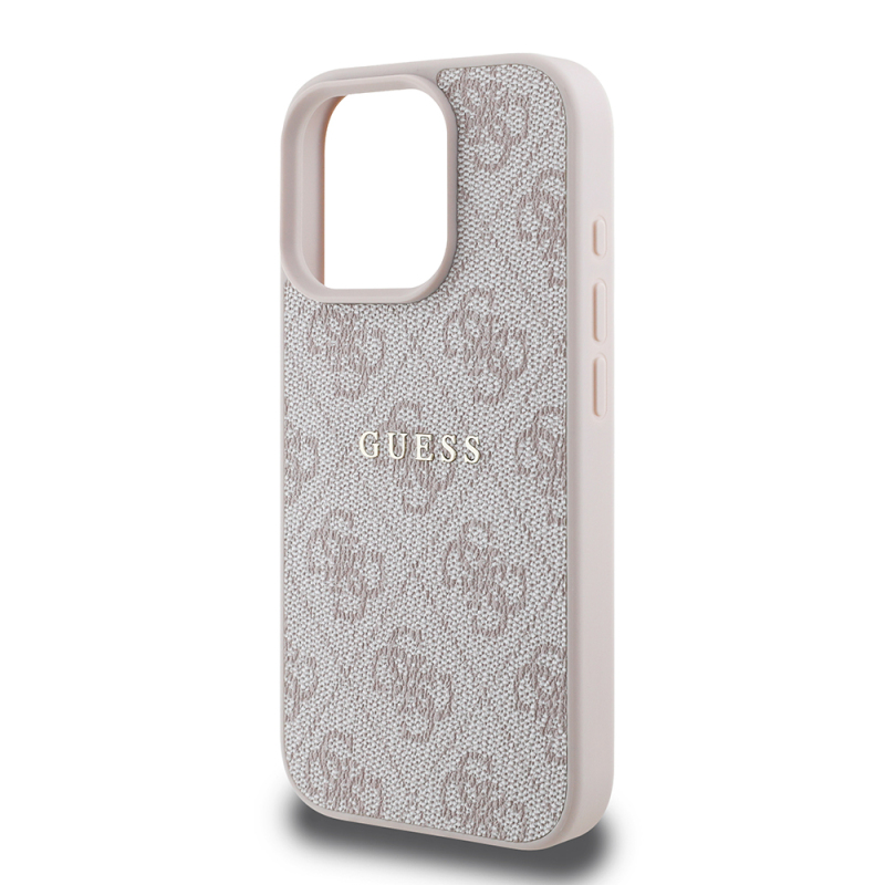 Apple iPhone 15 Pro Case Guess Original Licensed Magsafe Charging Featured 4G Pattern Text Logo Cover - 16