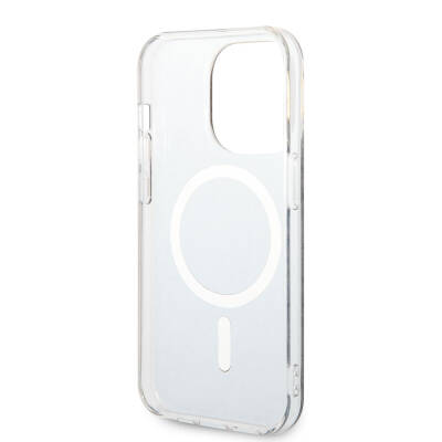 Apple iPhone 15 Pro Case Guess Original Licensed Magsafe Charging Featured 4G Patterned Cover with Text Logo - 6