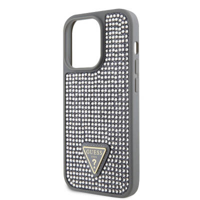 Apple iPhone 15 Pro Case Guess Original Licensed Stone Back Surface Cover with Triangle Logo - 31