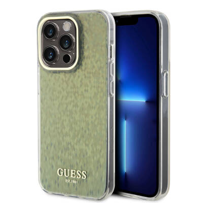 Apple iPhone 15 Pro Case Guess Original Licensed Text Logo Mirror Disco Cover - 1