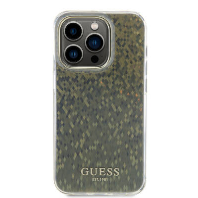 Apple iPhone 15 Pro Case Guess Original Licensed Text Logo Mirror Disco Cover - 3