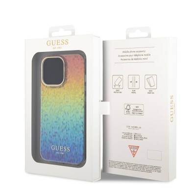 Apple iPhone 15 Pro Case Guess Original Licensed Text Logo Mirror Disco Cover - 15