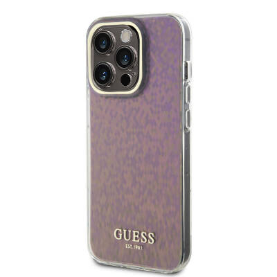 Apple iPhone 15 Pro Case Guess Original Licensed Text Logo Mirror Disco Cover - 25