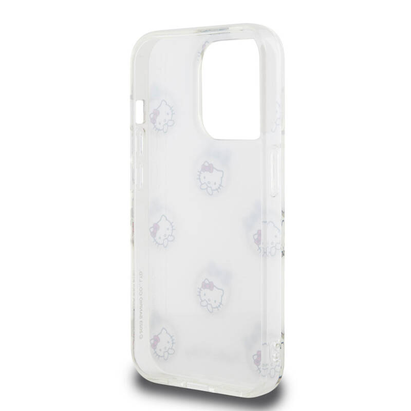 Apple iPhone 15 Pro Case Hello Kitty Original Licensed Electroplating Coating Bubble Printed Cover - 7