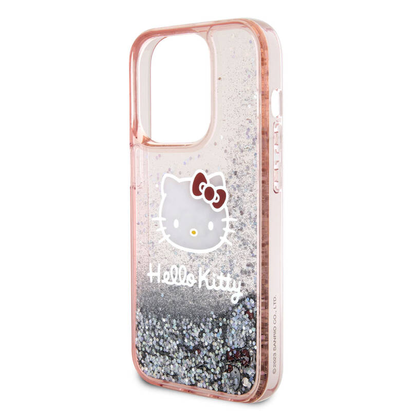 Apple iPhone 15 Pro Case Hello Kitty Original Licensed Iconic Liquid Glitter Cover - 7