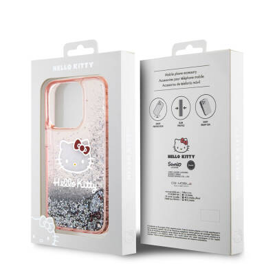 Apple iPhone 15 Pro Case Hello Kitty Original Licensed Iconic Liquid Glitter Cover - 9