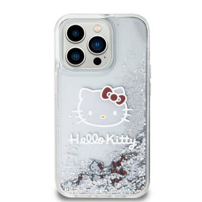 Apple iPhone 15 Pro Case Hello Kitty Original Licensed Iconic Liquid Glitter Cover - 12