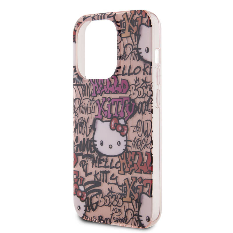 Apple iPhone 15 Pro Case Hello Kitty Original Licensed Iconic Logo Sticker Graffiti Cover - 7