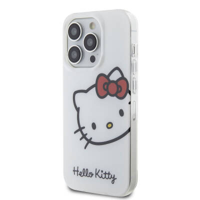 Apple iPhone 15 Pro Case Hello Kitty Original Licensed Text and Iconic Logo Kitty Head Cover - 11