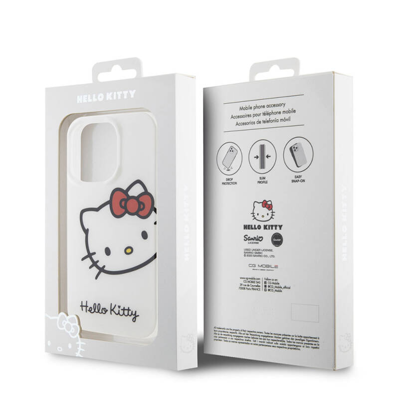 Apple iPhone 15 Pro Case Hello Kitty Original Licensed Text and Iconic Logo Kitty Head Cover - 17