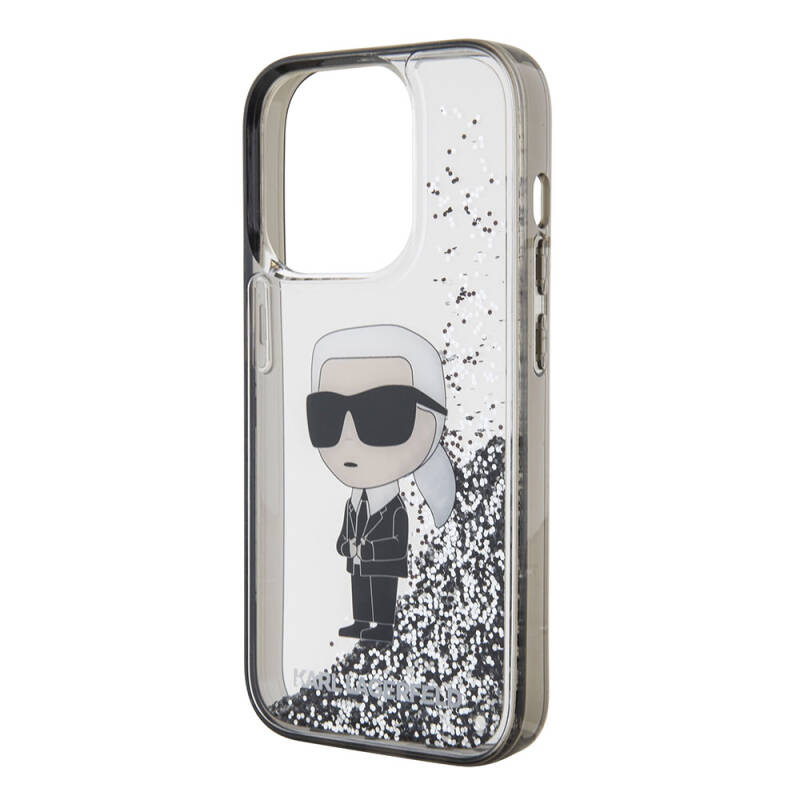 Apple iPhone 15 Pro Case Karl Lagerfeld Iconic Liquid Glitter Original Licensed Cover - 5