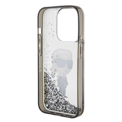 Apple iPhone 15 Pro Case Karl Lagerfeld Iconic Liquid Glitter Original Licensed Cover - 6