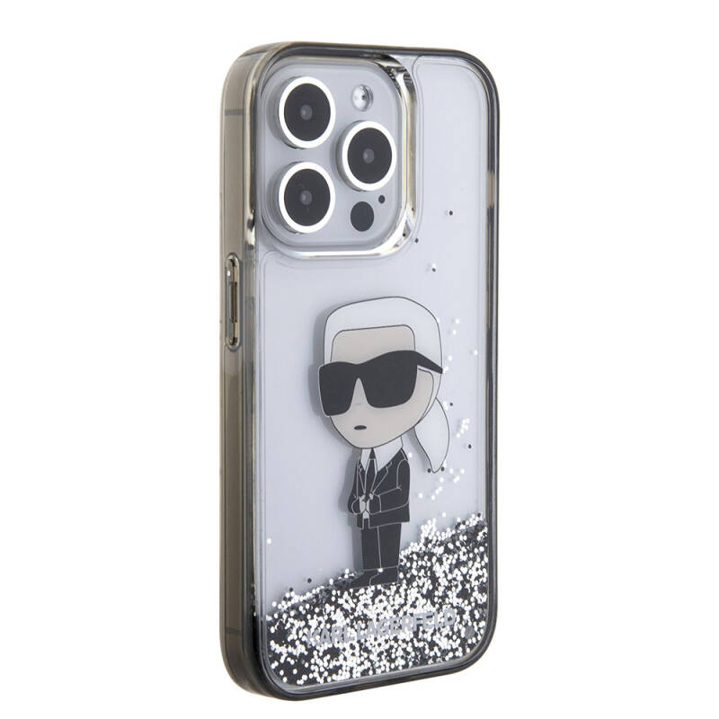 Apple iPhone 15 Pro Case Karl Lagerfeld Iconic Liquid Glitter Original Licensed Cover - 8