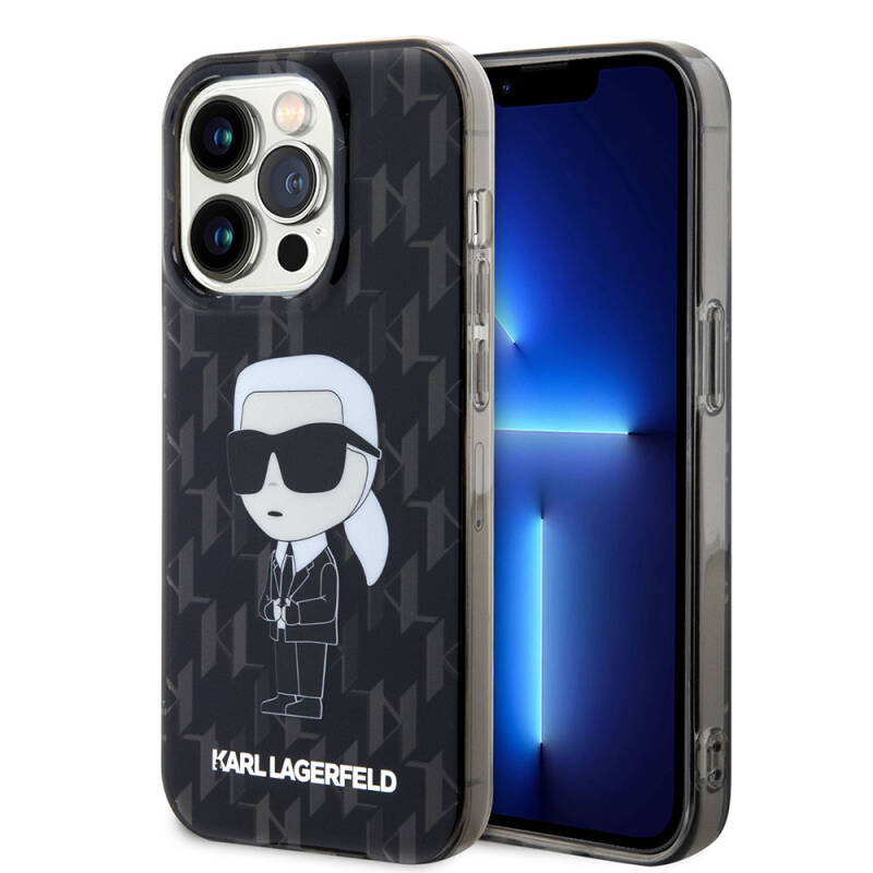 Apple iPhone 15 Pro Case Karl Lagerfeld IML Iconic Monogram Original Licensed Cover - 1