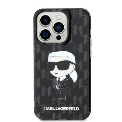 Apple iPhone 15 Pro Case Karl Lagerfeld IML Iconic Monogram Original Licensed Cover - 3