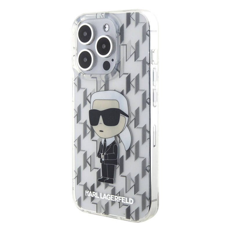 Apple iPhone 15 Pro Case Karl Lagerfeld IML Iconic Monogram Original Licensed Cover - 10