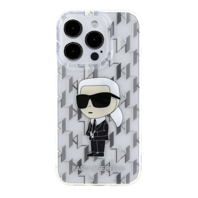 Apple iPhone 15 Pro Case Karl Lagerfeld IML Iconic Monogram Original Licensed Cover - 11