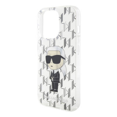 Apple iPhone 15 Pro Case Karl Lagerfeld IML Iconic Monogram Original Licensed Cover - 13