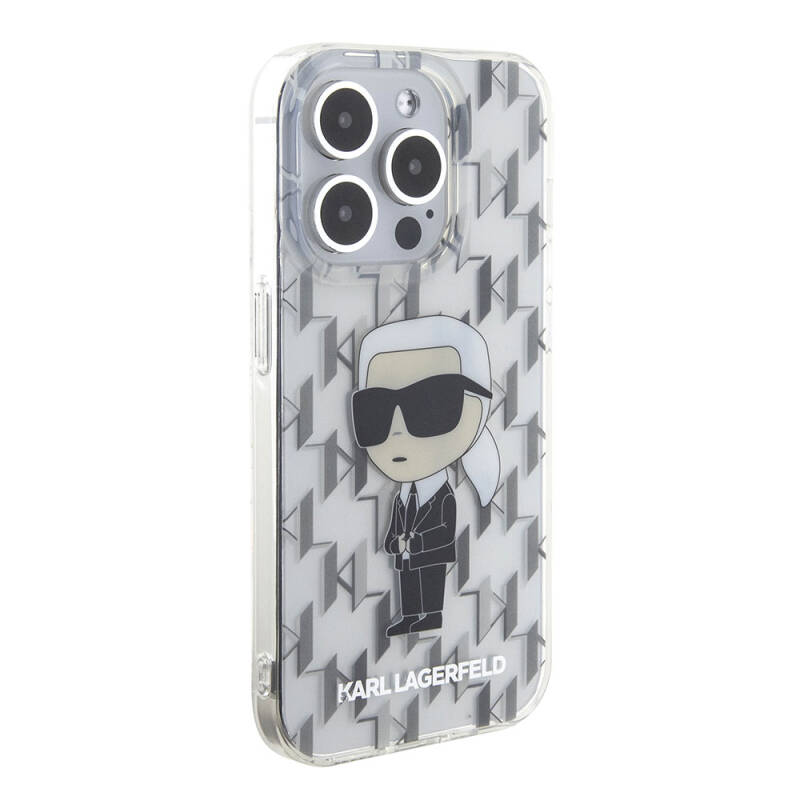 Apple iPhone 15 Pro Case Karl Lagerfeld IML Iconic Monogram Original Licensed Cover - 16