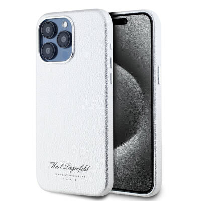 Apple iPhone 15 Pro Case Karl Lagerfeld Original Licensed KL Written Hotel Cover - 3