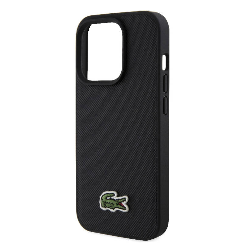 Apple iPhone 15 Pro Case Lacoste Original Licensed PU Pique Pattern Back Iconic Crocodile Woven Logo Cover - 31