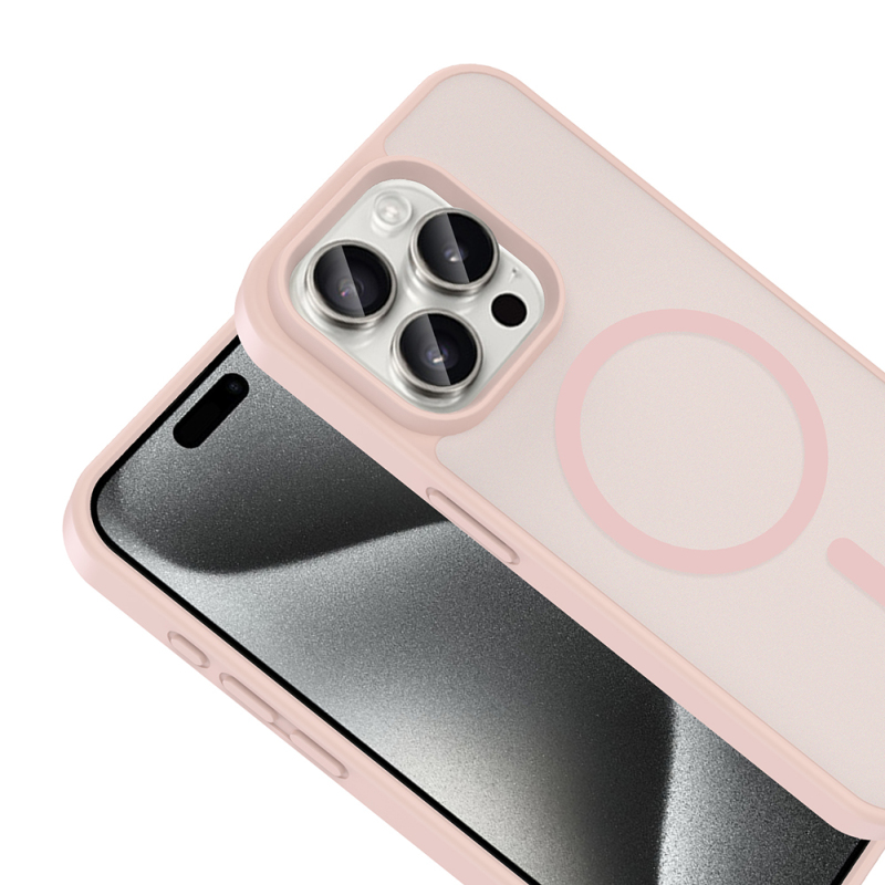 Apple iPhone 15 Pro Case M-safe Charging Feature Zore Ballet Flat Cover - 6