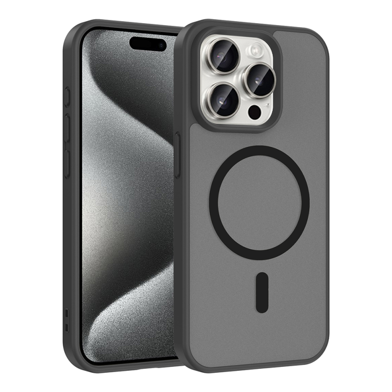 Apple iPhone 15 Pro Case M-safe Charging Feature Zore Ballet Flat Cover - 1