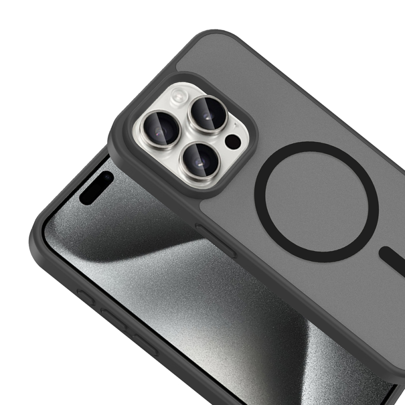 Apple iPhone 15 Pro Case M-safe Charging Feature Zore Ballet Flat Cover - 12