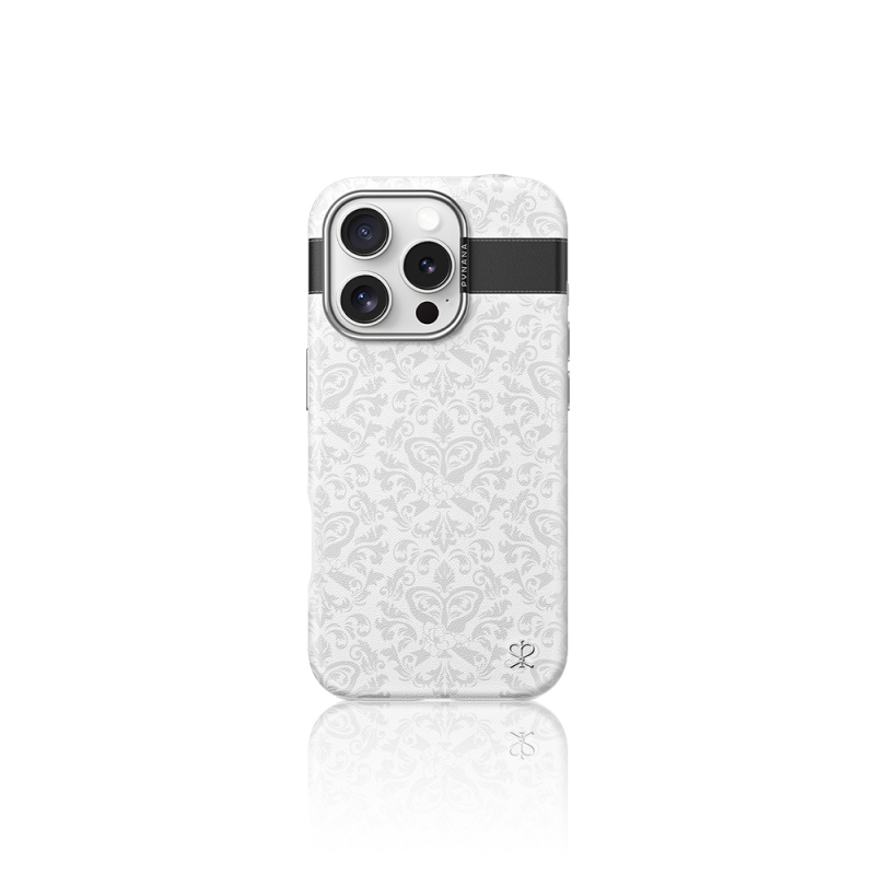 Apple iPhone 15 Pro Case Magsafe Charged Artificial Leather Design Patterned Pynana Print Series Cover - 2