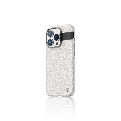 Apple iPhone 15 Pro Case Magsafe Charged Artificial Leather Design Patterned Pynana Print Series Cover - 3