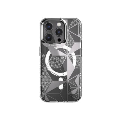 Apple iPhone 15 Pro Case Magsafe Charging Feature Double IMD Printed Licensed Switcheasy Artist-M Asanoha Cover - 1
